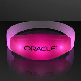 Custom Pink LED Steady Illumination Stretch Bracelet
