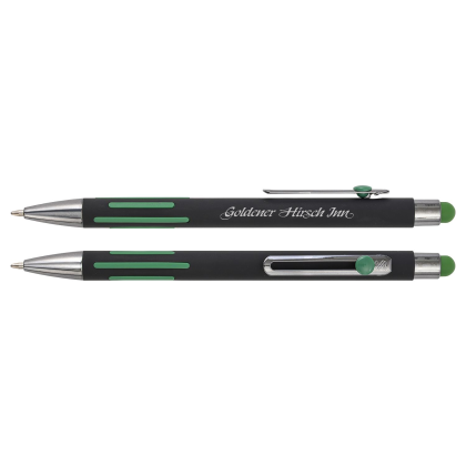 Custom Saratoga Clipmotion Pen - Green Custom Saratoga Clipmotion Pen - Green
