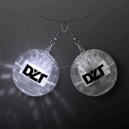 Custom Light Projecting Disco Ball Earrings, 1 Pair Custom Light Projecting Disco Ball Earrings, 1 Pair