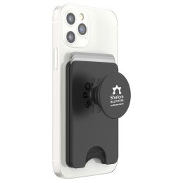 Custom PopSockets PopWallet Plus for MagSafe- No Adapter Ring - Black