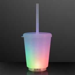 Custom 12 oz. Short Tumbler Light Cup with Lid & Straw - Multicolor Custom 12 oz. Short Tumbler Light Cup with Lid & Straw - Multicolor