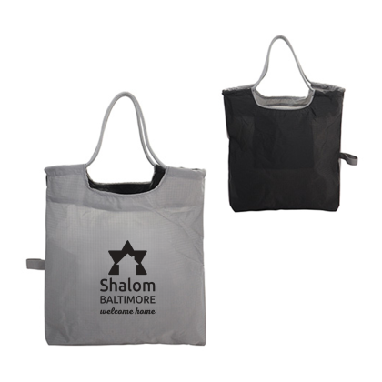 Custom Boulevard Foldable Ripstop Tote with Cinch Cord Handles - All Colors Custom Boulevard Foldable Ripstop Tote with Cinch Cord Handles - All Colors