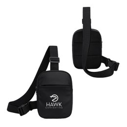 Custom Posse Leatherette Crossbody Bag - Black 