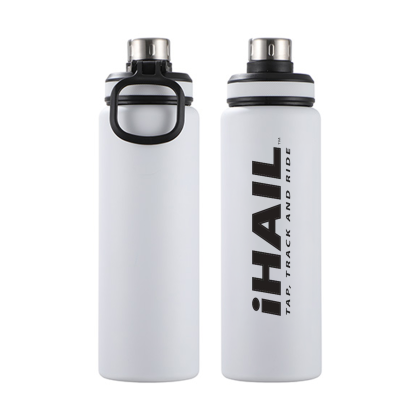 Custom Fargo 32 oz Eco-Friendly Recycled Stainless Steel Bottle - White 