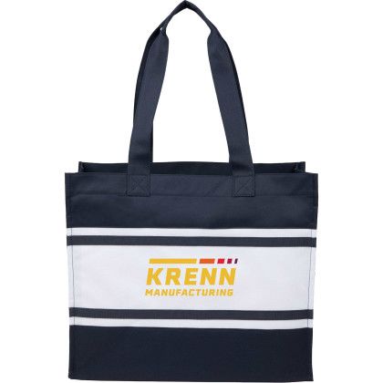 Custom Varsity Box Tote - Navy blue