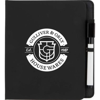 Custom White Board & Sticky Note Pad Set - Black
