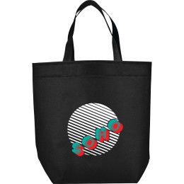Custom Challenger Non-Woven Shopper Tote - Black