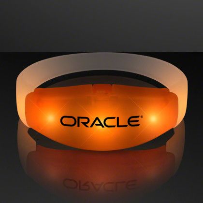Custom Orange LED Steady Illumination Stretch Bracelet Custom Orange LED Steady Illumination Stretch Bracelet