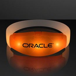 Custom Orange LED Steady Illumination Stretch Bracelet