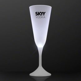 Custom Still White Light Champagne Glass