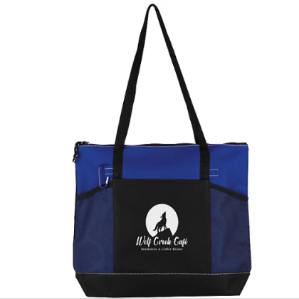 Custom Premium Zippered Tote - Royal Blue Custom Premium Zippered Tote - Royal Blue
