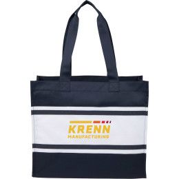 Custom Varsity Box Tote - Navy blue Custom Varsity Box Tote - Navy blue