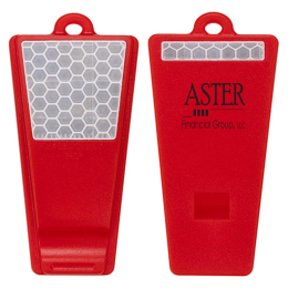 Custom Safety First Reflective Whistle - Red