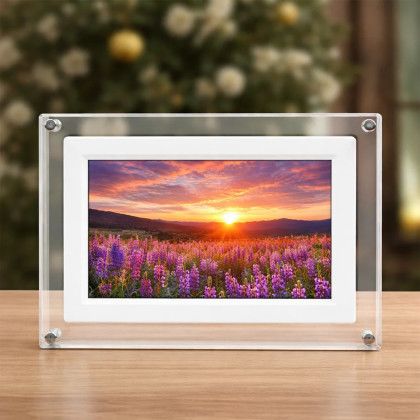 Custom 7 Inch Acrylic Digital Frame - In use