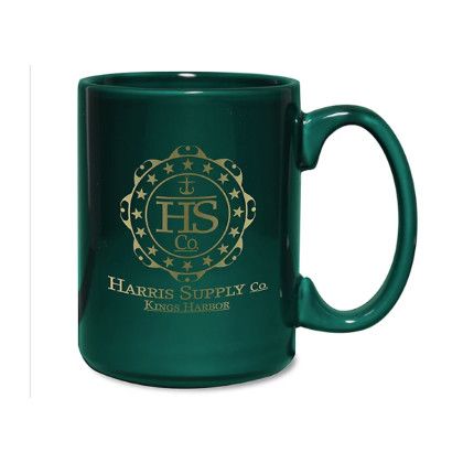 Custom Jumbo Coffee Mug 15 oz - Dark Green Custom Jumbo Coffee Mug 15 oz - Dark Green