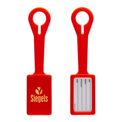 Custom Silicone Luggage Tag - Red