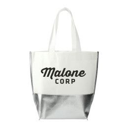 Custom Large Laminated Metallic Bottom Tote