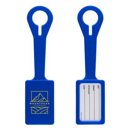 Custom Silicone Luggage Tag - Blue