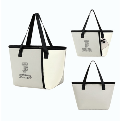 Custom Wrightwood Nylon Lunch Cooler Tote - Gray 