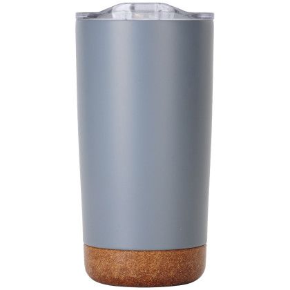 Custom Full Color Cork Bottom Tumbler 18 oz - Grey