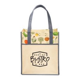 Custom Big Grocery Vintage Laminated Non-Woven Tote Custom Big Grocery Vintage Laminated Non-Woven Tote