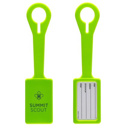 Custom Silicone Luggage Tag - Lime green