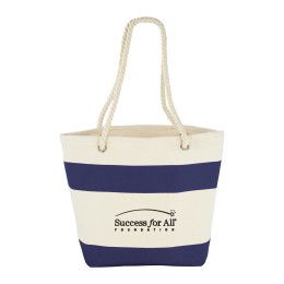 Custom Capri Stripes 12 oz Cotton Canvas Shopper Tote Custom Capri Stripes 12 oz Cotton Canvas Shopper Tote