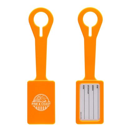 Custom Silicone Luggage Tag - Orange