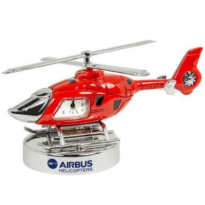Custom Helicopter Clock - Red/Silver 