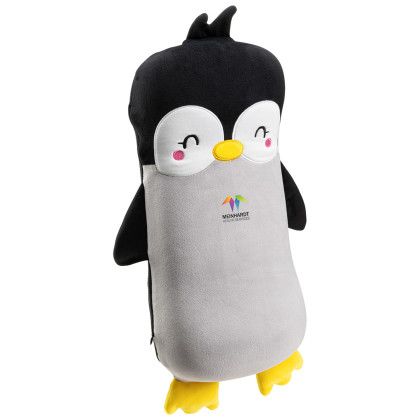 Custom Comfort Pals Huggable Comfort Pillow - Penguin - Black with Gray Front View Custom Comfort Pals Huggable Comfort Pillow - Penguin - Black with Gray Front View