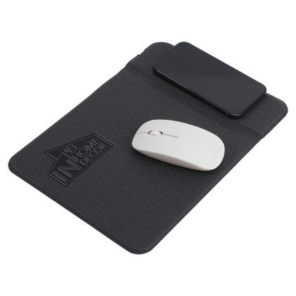 Custom Azure 15W Wireless Charger Mouse Pad with Kickstand - Front View Custom Azure 15W Wireless Charger Mouse Pad with Kickstand - Front View