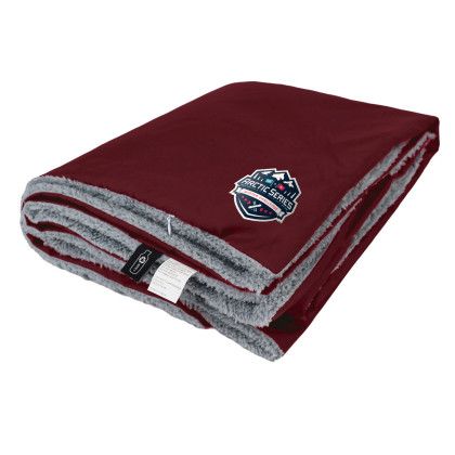 Custom 100% Recycled rPET Lamb Cashmere Blanket - Maroon 