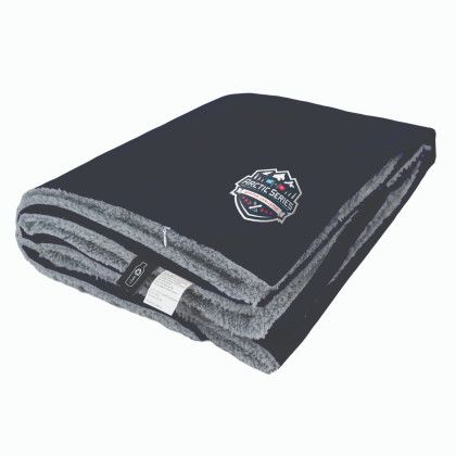Custom 100% Recycled rPET Lamb Cashmere Blanket - Navy Blue