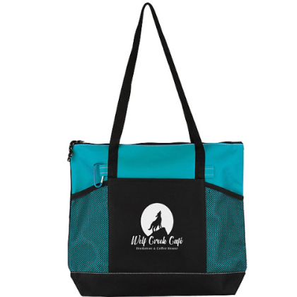 Custom Premium Zippered Tote - Teal Green Custom Premium Zippered Tote - Teal Green