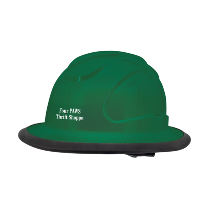 Custom The Judge 6-point Ratchet Type I Full Brim Hard Hat - Green Custom The Judge 6-point Ratchet Type I Full Brim Hard Hat - Green