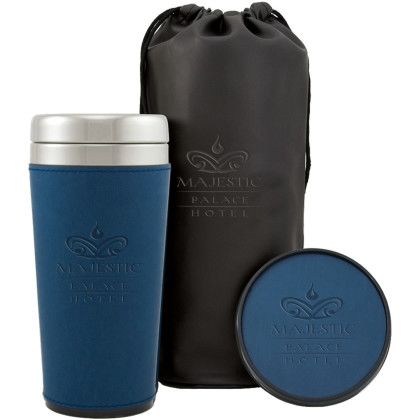 Custom 16 oz. Regency Gift Set - Naval blue