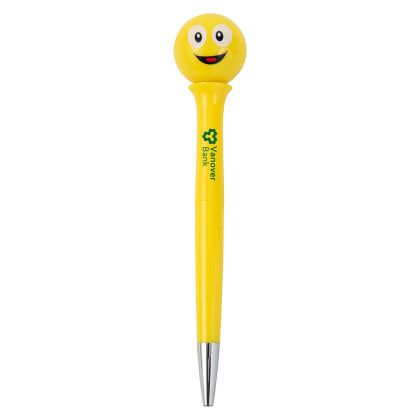 Custom Emoji Pen - Yellow With Smiley Custom Emoji Pen - Yellow With Smiley
