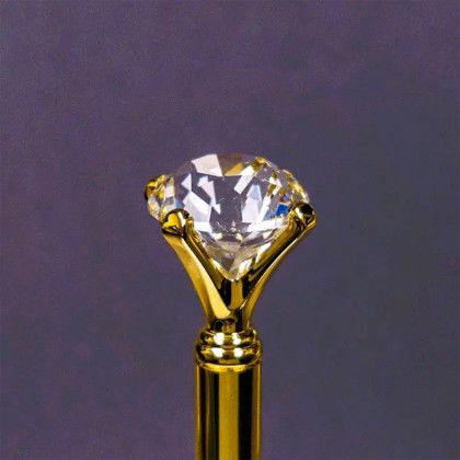 Custom Metal Twist Diamond Pen - Gold with clear Custom Metal Twist Diamond Pen - Gold with clear