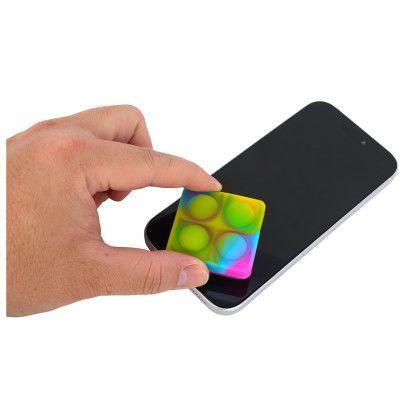 Custom Push Pop Charging Cable with Keyring & Screen Cleaner - Rainbow Lifestyle View Custom Push Pop Charging Cable with Keyring & Screen Cleaner - Rainbow Lifestyle View