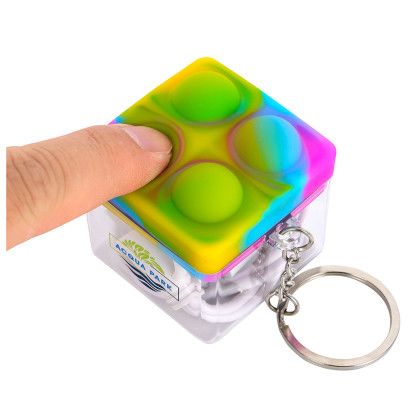 Custom Push Pop Charging Cable with Keyring & Screen Cleaner - Rainbow Custom Push Pop Charging Cable with Keyring & Screen Cleaner - Rainbow