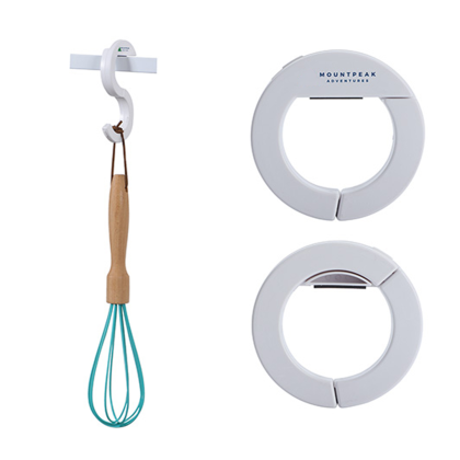 Custom Swing Ring Anti-Theft Bag Hanger - White Custom Swing Ring Anti-Theft Bag Hanger - White