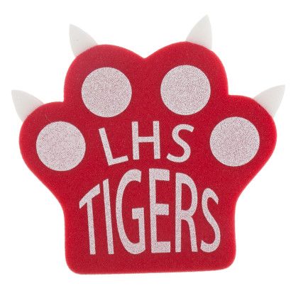 Custom Foam Mitt -10" Bobcat Paw with Claws - Front View