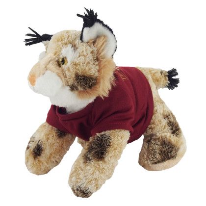 Custom 12" Bobby Bobcat With Imprinted Shirt Custom 12" Bobby Bobcat With Imprinted Shirt
