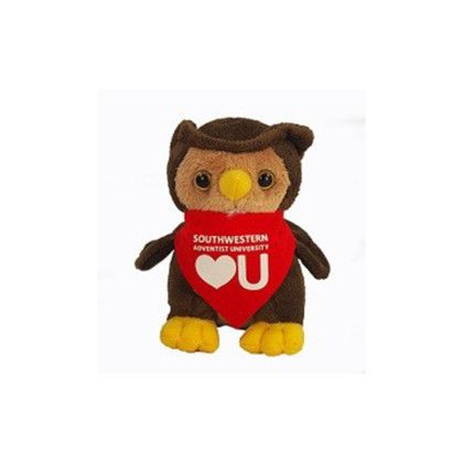 Custom 6" Lil' Owl With Imprinted Bandana Custom 6" Lil' Owl With Imprinted Bandana