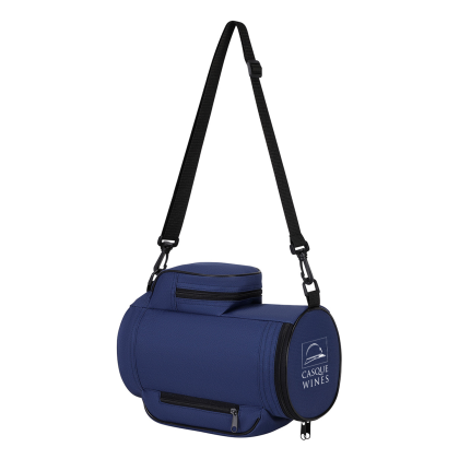 Custom Malibu 8-Can Polyester Crossbody Cooler Bag - Blue Custom Malibu 8-Can Polyester Crossbody Cooler Bag - Blue