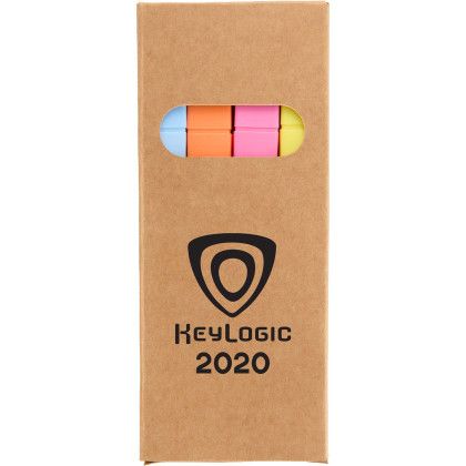 Custom 4-Piece Square Recycled Highlighter Set