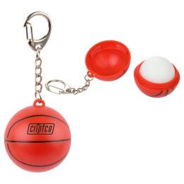 Custom Basketball SPF 15 Lip Balm Keychain