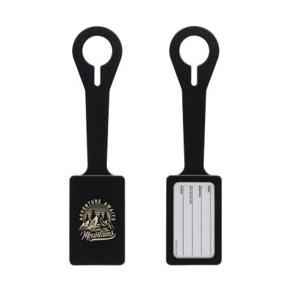 Custom Silicone Luggage Tag - Black