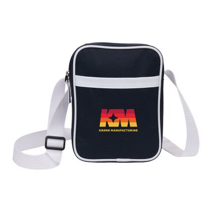 Custom Varsity Recycled Crossbody Bag - Navy Blue