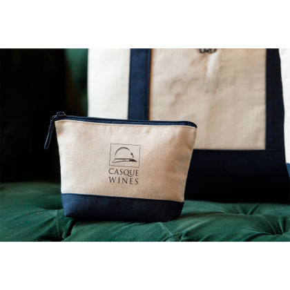 Custom Canvas Zippered Pouch - Lifestyle View Custom Canvas Zippered Pouch - Lifestyle View